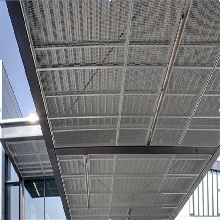 Expanded aluminum metal ceiling